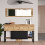 Hanah Home Ml26-A Consola Pino Atlántico Moderna Industrial 139x83.6x43.3 cm